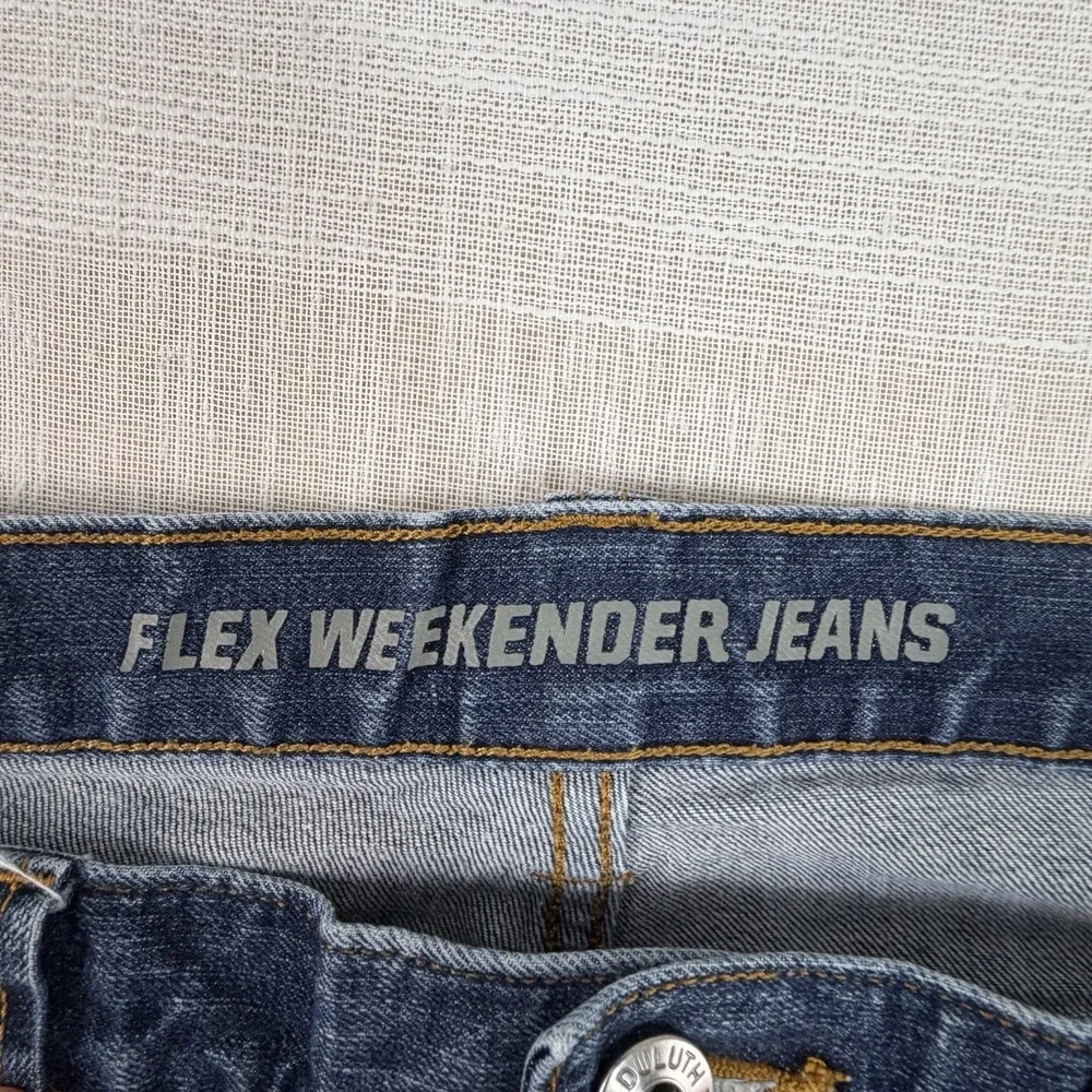 Duluth Trading Men's Flex Weekender‎ Jeans Sz 36x32 Medium Wash Denim